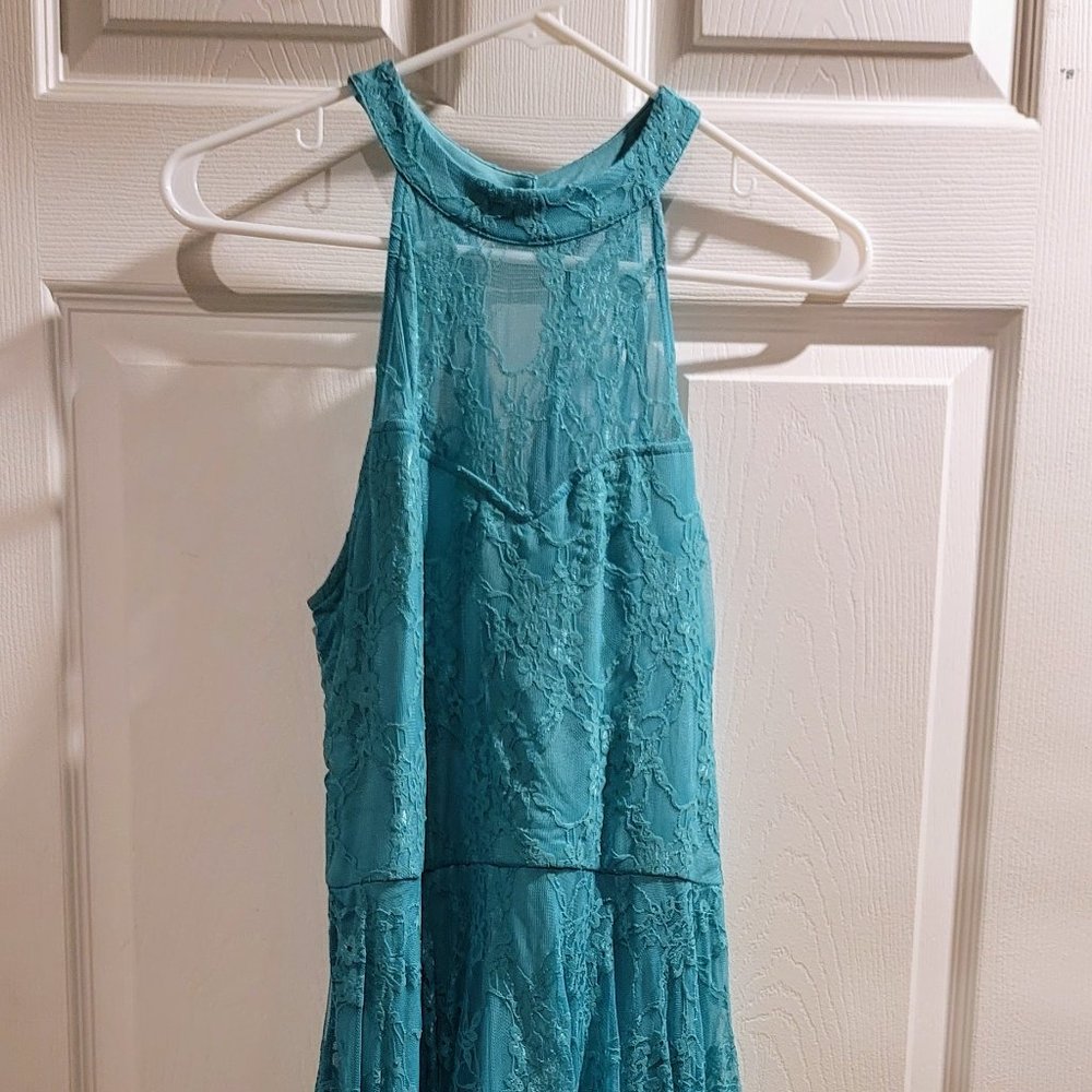 Lace Cocktail Dress Handkerchief Style